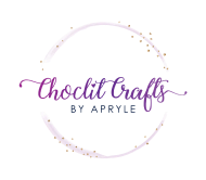 Choclit Crafts by Apryle logo with decorative font and dotted circle — handmade crafts and creative design brand
