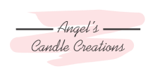 Angel’s Candle Creations logo with elegant font — handmade candles and spiritual home décor branding