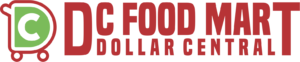 DC Food Mart Dollar Central logo in red and green icon — budget-friendly grocery and retail branding